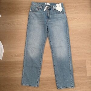 Madewell Light Wash Straight Jeans
